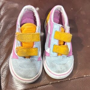 Vans Pink and Yellow Kids Sneakers